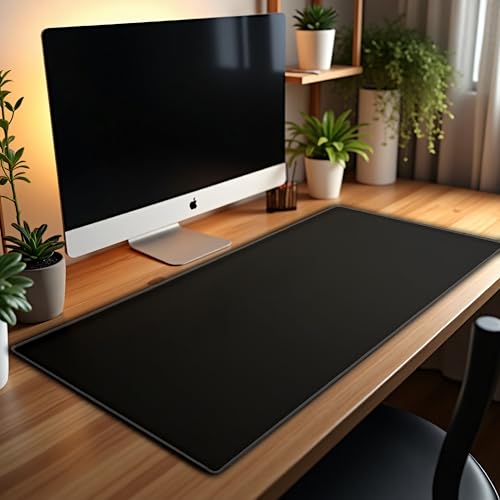 L&B Mercantile American Flag XXL Deskpad, Desk Mat for Computer Keyboard and Mouse – Patriotic USA Gaming Mousepad, Extra Long XL Mouse Pad for Laptop Office Desk. (Black) - color: Black
