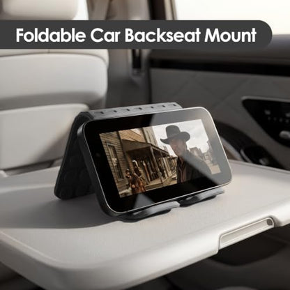 Flexible Silicone Aluminum Phone Holder Tablet Stand with Charging Port Design, Foldable Airplane Laptop/Phone Stand for Home Office Travel (Black - with Suction) - color: Black - with Suction