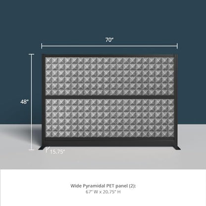 Stand Up Desk Store Studio Modular Wall and Sound Absorbing Room Divider | Sound Dampening Acoustic Panels for Office Cubicle | Noise Reduction and Noise Canceling Office Partition (70'' x 48'') - size: 70" x 48"