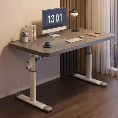 Manual Standing Desk Adjustable Height- Crank Stand Up Desk, Sit Stand Desk with Frame Computer Desk,Gray,100cm - color: Grey, size: 100cm