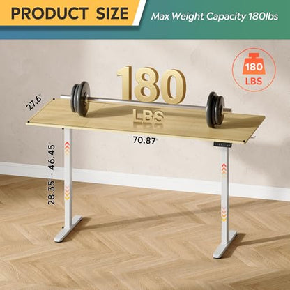 DEVAISE 71 Inch Standing Desk with Split Top, Computer Desk, Maple - color: Maple, size: 71 Inch