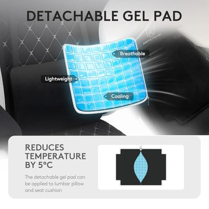 Gaming Chair,Office Chair with Footrest,Massage,Black Grey | Breathable Fabric,Gel Pad,Ergonomic,Spring Cushion,High Back,2D Adjustable Arms,Reclining,Lumbar Support,Headrest,Gamer Chair - color: Black Grey