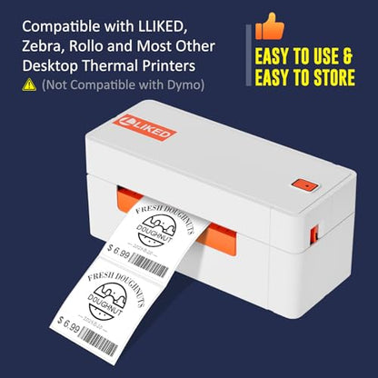 L LIKED 2" x 2" Direct Square Thermal Labels, Perforated QR Code and Barcode Labels & Compatible with Rollo, Zebra and Other Desktop Printers (10 Roll, 7500 Labels) - size: 2"x2"-10 Rolls