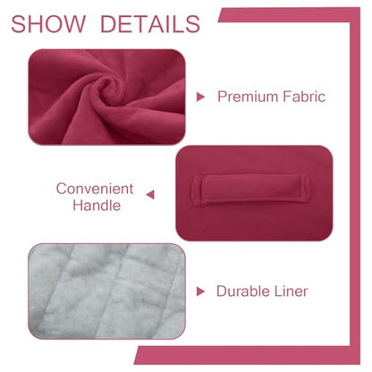 MeMoreCool Square Stuffed Pouf Ottoman Foot Rest, Floor Pouf Foot Stool with Foam Chunk Filling, Soft Stuffed Ottoman Footrest for Living Room - color: Grid Magenta