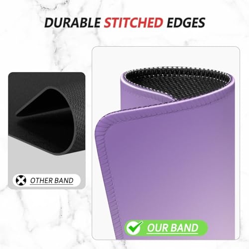 ITNRSIIET Mouse Pad Non-Slip Rubber Base Smooth Surface Stitched Edges Waterproof Durable Compatible with All Mice for Office & Gaming, Desk Accessory, 10.2x8.3x0.12 inch, Lavender - color: Gradient Lavender