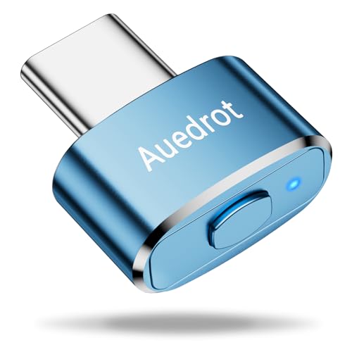 AUEDROT Mouse Jiggler USB-C Undetectable Mouse Mover Type C with Switch Button, Automatic Wiggler with 2 Jiggle Modes, Plug & Play, Keep Computer/Laptop Awake, Blue - color: Blue