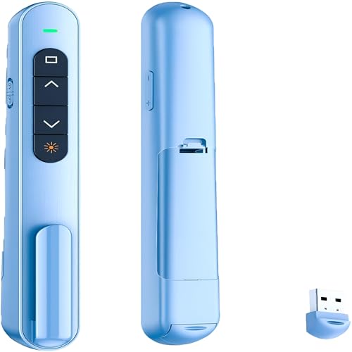 2026New Presentation Clicker for PowerPoint,RF 2.4GHz USB Wireless Presenter Remote with Volume Control,Slide Advancer for Mac,Windows,Laptop