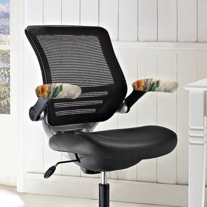 Office Chair Arm Covers Set of 2, Hummingbird Hibiscus Printed Removable Stretchable Gaming Chair Arm Rest Slipcovers, Dust-Proof Soft Elastic Computer Chair Armrest Covers, Home Decor - color: Beige and Green - Hummingbird Hibiscus