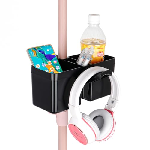 Koolehaoda Mic Stand Dual Cup Holder with Headset Hanger - Universal Clamp - size: Cup Holder