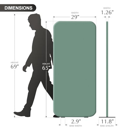 DECOLAB Standing Room Divider, Space Privacy Partition 29"x65", Aqua - color: Aqua