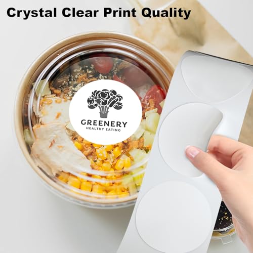 2" Circle Direct Thermal Labels, Thermal Printer Labels for Name Tag, DIY, QR Code, Self-Adhesive Address Shipping Stickers, White Circle Sticker Labels Compatible with Zebra, Rollo, MUNBYN,750Lables - color: 2x2-white