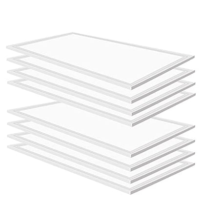 2x4 LED Flat Panel Light 7800LM 5000K 0-10V Dimmable ETL Listed 8 Pack