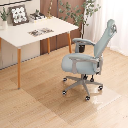 AMBERIS Chair Mat for Hardwood Floor, 35"×47"×0.06" Office Chair Mat, High Grade Transparent PVC Mat for Rolling Chairs - size: 90×120cm (35"×47")