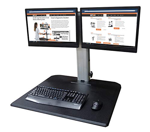 Victor DC350A Manual Dual Monitor Height Adjustable Sit-Stand Standing Desk Converter