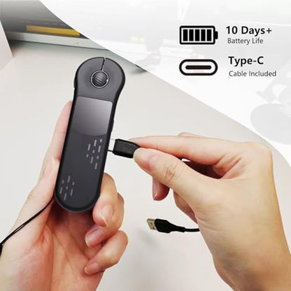 ciciglow Air Mouse, Rechargeable Wireless Presenter, 2.4G Bluetooth Presentation Clicker Mouse with Touchpad, Wireless Presenter Remote for PC Laptop PPT Pointer Camera (Grey) - color: Grey
