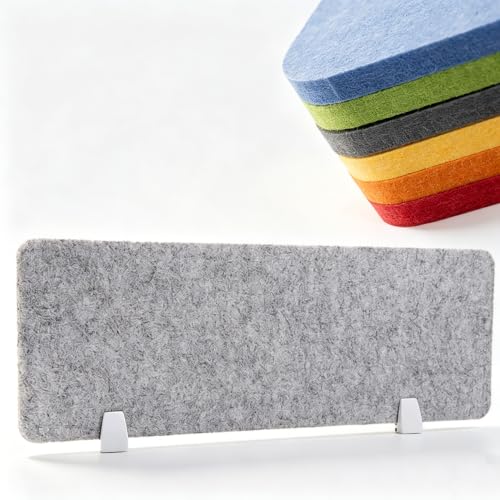 Desk Divider Acoustic Privacy Panel,Freestanding Noise Reducing Cubicle Desk Partition- Rounded Corners for Home Office, Classroom, Study Carrel & Open Office(Gray,30x40cm/11.8x15.7in) - color: Grey, size: 30x40cm/11.8x15.7in