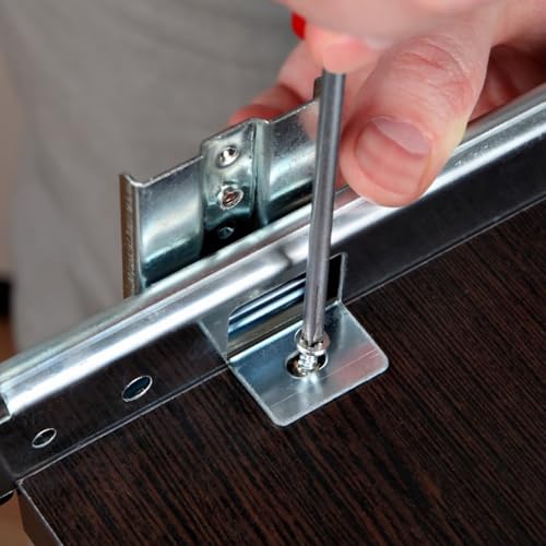 FAVOMOTO 14" Keyboard Drawer Slides - Heavy Duty Ball Bearing Keyboard Slides Under Desk Rails Rack Tray Accessories for Cabinet Furniture Hardware Rails