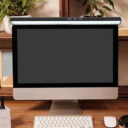 Toddmomy Dimmable Blue Light Filter Monitor Light Bar USB Powered Computer Screen Lamp with Touch Control Eye Protection for Home Office Desktop Use