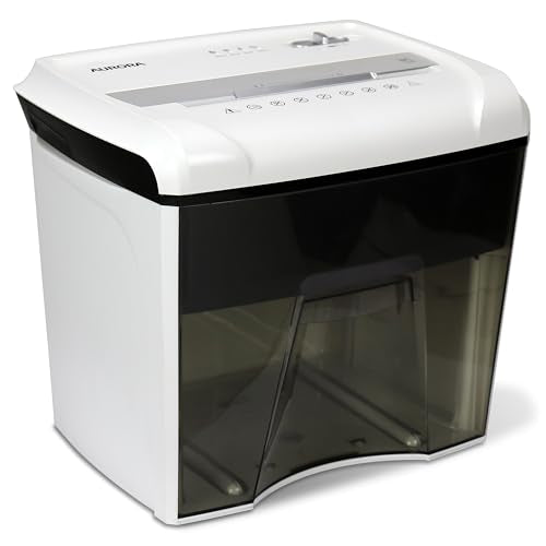 Aurora Desktop Style High-Security Anti-Jam 12-Sheet Micro-Cut Paper and CD/Credit Card/Junk Mail Shredder with 1.8 Gallon Pullout Basket/Security Level P-4 - style: 12-Sheet Microcut / P4