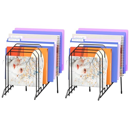 Gawerk Incline Metal Desk File Organizer with 8-Section 2 Pack - style: 2 Pack