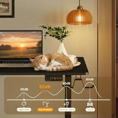 63x55 L Standing Adjustable Desk with 39x18 Mouse Pad, Black | Adjustable Height L Shaped Home Office Gaming Writing Studying Computer Workstation with Hooks - color: Black, size: 63x55in