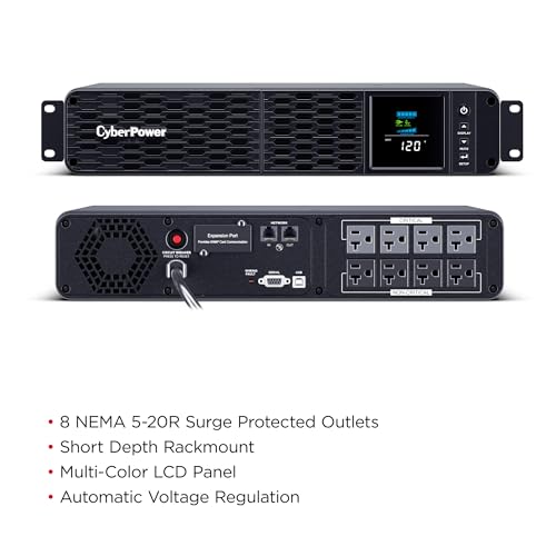 CyberPower CP2000PFCRM2U PFC Sinewave UPS Battery Backup - size: 2000VA, style: 2U Rackmount