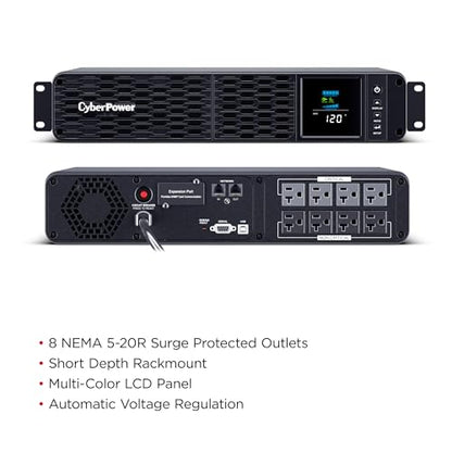 CyberPower CP2000PFCRM2U PFC Sinewave UPS Battery Backup - size: 2000VA, style: 2U Rackmount