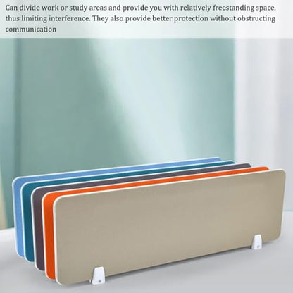 1 Pack Acoustic Desk Divider Sound Proof Desktop Office Partition Freestanding Table Top Privacy Screen Panel for Students Classroom Libraries - color: Beige, size: 60x30cm