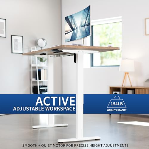 VIVO Black 71 x 30 in Standing Desk, DESK-KIT-0W7B - color: Black Top / White Frame, size: 71 x 30 inch