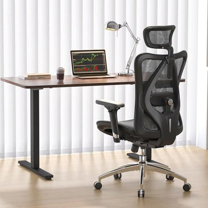 SIHOO M57 Ergonomic Office Chair, Mesh Back Desk Chair with 3D Armrests - color: Ebony, size: Pack of 1
