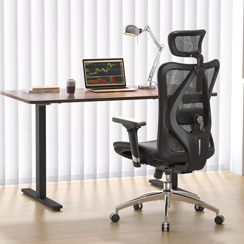 SIHOO M57 Ergonomic Office Chair, Mesh Back Desk Chair with 3D Armrests - color: Ebony, size: Pack of 1