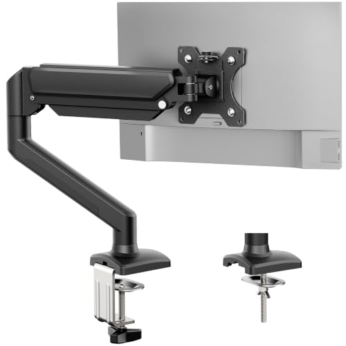 GRIFEMA Gas Spring Monitor Mount for 13-32", Single Monitor Arm | Full Motion 360 Rotate Swivel Tilt, Up to 19.8 Lbs, VESA 75/100mm, Easy Install, Monitor Stand for Home Office Gaming - size: Single Arm