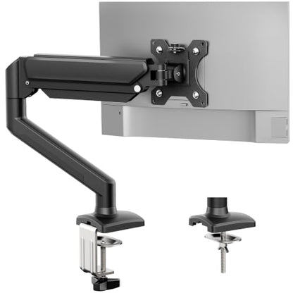 GRIFEMA Gas Spring Monitor Mount for 13-32", Single Monitor Arm | Full Motion 360 Rotate Swivel Tilt, Up to 19.8 Lbs, VESA 75/100mm, Easy Install, Monitor Stand for Home Office Gaming - size: Single Arm
