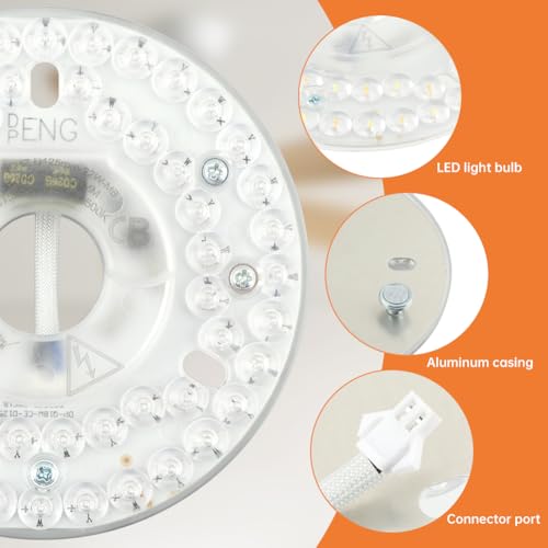 4.92" Ceiling Fan Led Light Replacement, 18W 3CCT Memory