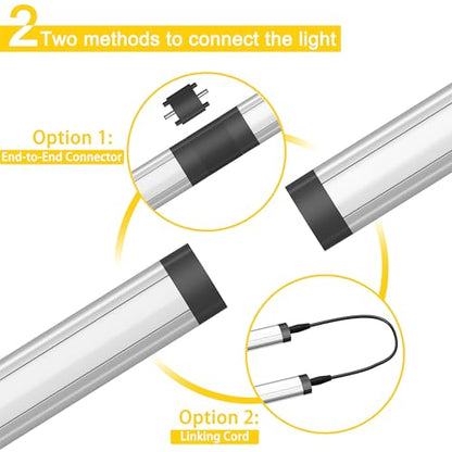 GETINLIGHT 12-inch Plug-in LED Under Counter Lights for Kitchen, Soft White 3000K, Pack of 3, IN-0110-23-SN