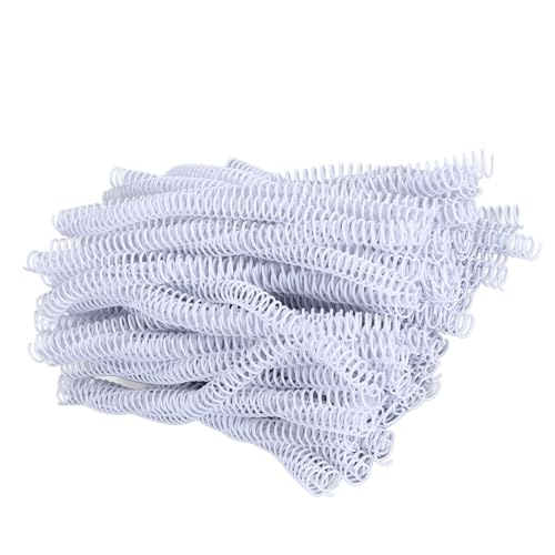 100 Pack Plastic Spiral Binding Coils, 4:1 Pitch 48 Loops for Letter/A4 Size, 360-Degree Rotation for Office School Projects, Suitable for Coworkers (White, 1/2 Inch (100 Sheet Capacity)) - color: White, size: 1/2 Inch (100 Sheet Capacity)