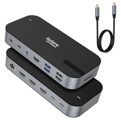Selore 3 HDMI Docking Station Triple Monitor Docking Station 3 Monitors