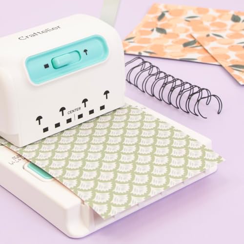 Craftelier - Spiral Binding Machine | Binder Machine for Book Binding | Compatible with 2:1 Spiral Coils and Classic Rings up to 1" | Compact Coil & Wire Book Binder Tool for Paper, Notebooks