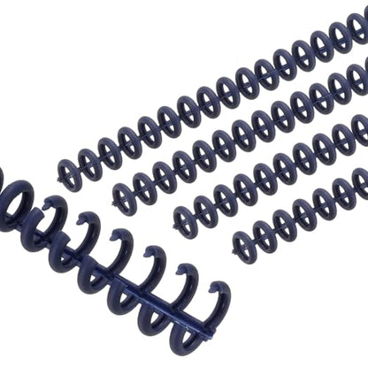 PATIKIL 8.5mm(0.3") Spiral Binder Ring,20 Pcs 30 Rings 25 Sheet Capacity Comb Binding Spines for Binding Paper Sheets Notebook Calendar Picture Album, Dark Blue - color: Dark Blue