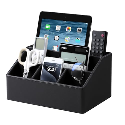 Desk Organizer Caddy Nightstand Organizer Desk Caddy Remote Holder - color: Black