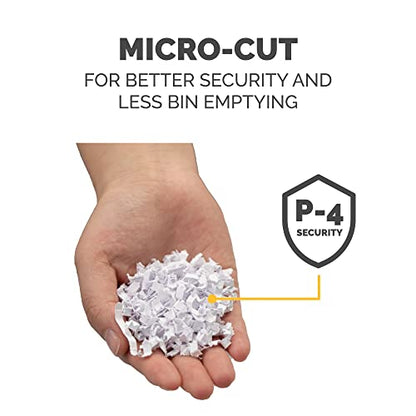Fellowes LX210 P-4 Micro-Cut Paper Shredder, Jam-Proof Heavy-Duty Paper Shredder for Office, 16 Sheet Capacity, Black - style: 16-Sheet