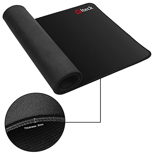 XXL Large Mouse Pad, Extended Mousepad, 36"x12" Non-Slip Rubber Big Mouse Pad XXL Large Mouse Pad, Stitched Edges with Carrying Bag - color: Black, size: 12" x 36"