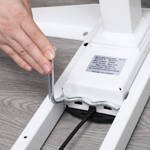 ApexDesk Quattro Series 60" Electric Adjustable Standing Computer Desk for Home and Office Width and Height Adjustable, Rectangular White - color: White Rectangular, size: 60" Rectangular