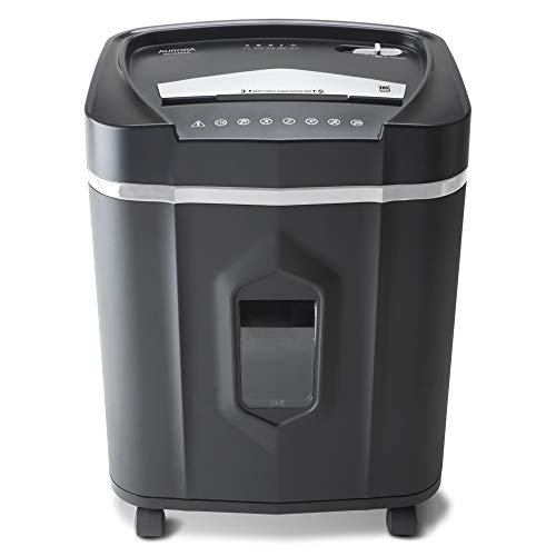 Aurora AU1640XA Anti-Jam 16 Sheet Crosscut Paper/CD and Credit Card/ 5 Gal Pullout Basket Shredder, 30 Minutes Continuous Run Time and Aurora SL16 Professional Grade Synthetic Shredder Oil, 16 Oz Flip-Top Leak Proof Bottle