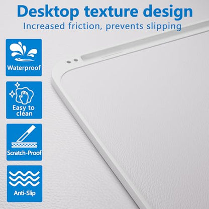 Potuopy Adjustable Laptop Lap Desk, X-Large Foldable Bed Table Tray - color: Gray