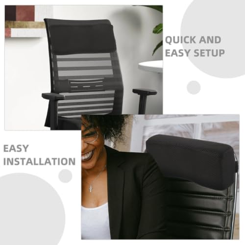 2 Pcs Breathable Neck Support Pillows for Wheelchair and Office Chair Headrest Attachment with Easy Installation and Sponge Material for Comfortable Head and Neck Support