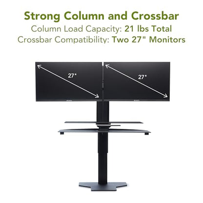 Perfect POSTURE Standing Desk Converter - Dual Monitor Riser - 18" Lift - color: White