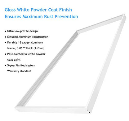 6 Pack 2x4 Surface Mount Kit for 2x4 LED Flat Panel Light | Aluminum 2'x4' ft Ceiling Frame Kit with Mounting Screws, Not Include LED Panel Light - size: 2x4 - 6 Pack