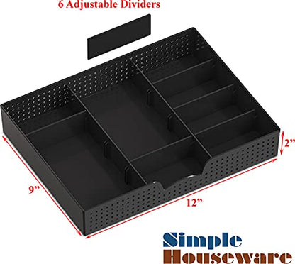 Simple Houseware Desk Monitor Stand Riser w/ Adjustable Tray, Black - color: Black
