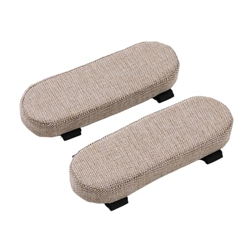 Office Chair Armrest Pad Elbow Cushion Thick Removable Cover Desk Chair Armrest Cushion Arm Padding for Recliners Sofa Home, Khaki - color: Khaki
